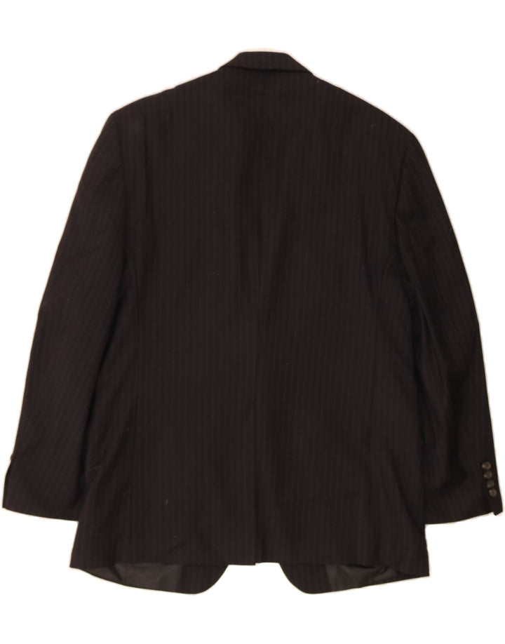 CHAPS Mens 2 Button Blazer Jacket UK 40 Large Black Striped Wool Vintage Chaps and Second-Hand Chaps from Messina Hembry 