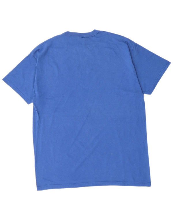 RUSSELL ATHLETIC Mens Graphic T-Shirt Top Large Blue Cotton