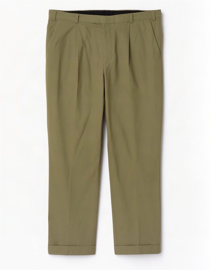 Pierre Cardin Mens Pegged Suit Trousers W40 L31 Khaki