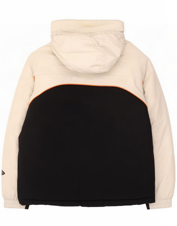 Columbia Boys Hooded Ski Jacket 14-15 Years Large Off White Colourblock