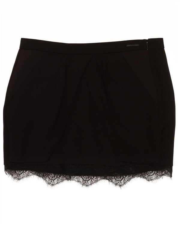 Guess Womens Low Waist Mini Skirt W29 Medium Black Lyocell