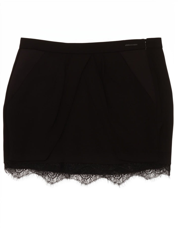 Guess Womens Low Waist Mini Skirt W29 Medium Black Lyocell