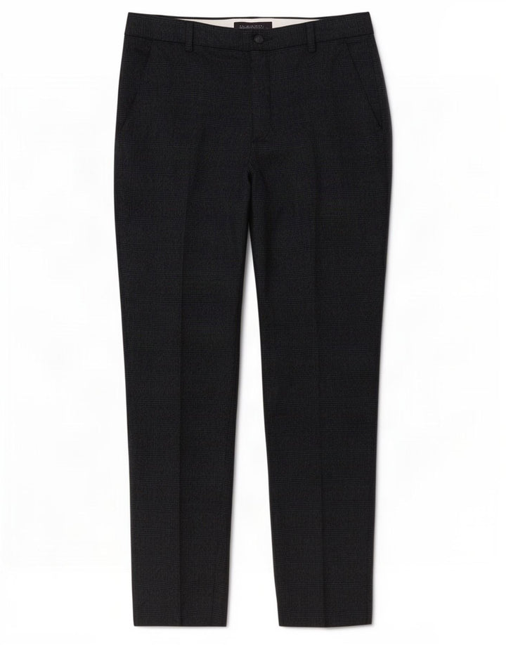 Marks & Spencer Womens Suit Trousers UK 12 Medium W32 L28 Navy Blue Check