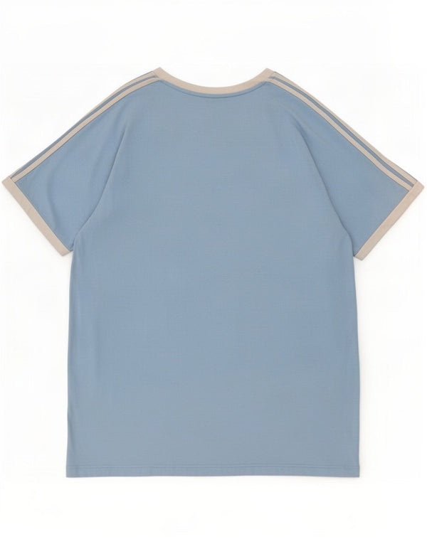 Adidas Mens T-Shirt Top XL Blue Cotton