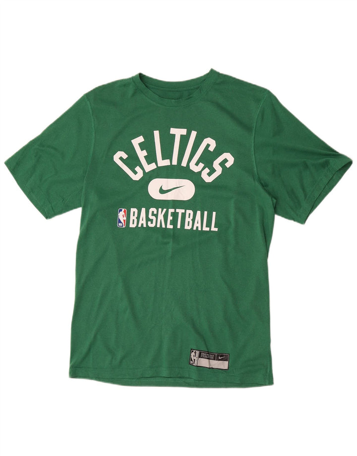Nike Mens Celtics Graphic T-Shirt Top Small Green Polyester