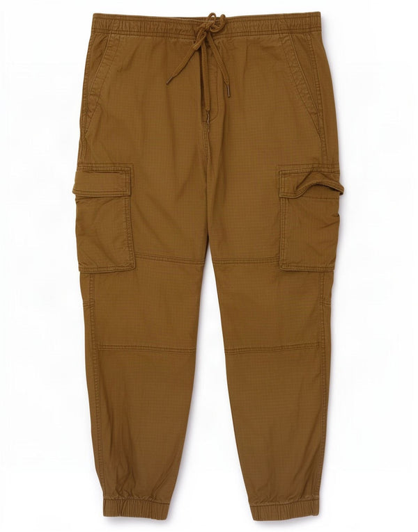Gap Mens Joggers Cargo Trousers Large W34 L28 Khaki Check Cotton