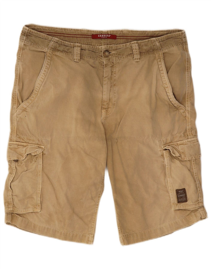 Carrera Mens 618 Cargo Shorts W36 Large Beige Cotton