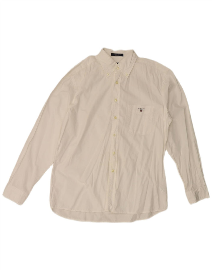 Gant Mens Regular Fit Shirt Large White Cotton