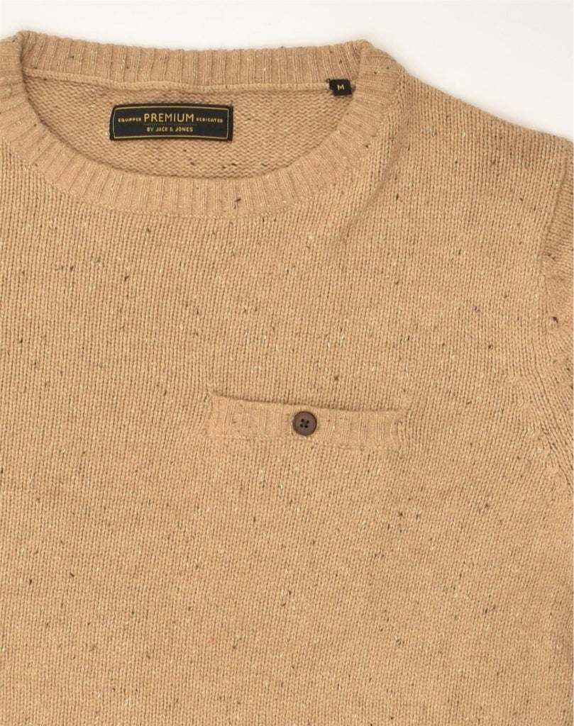 JACK & JONES Mens Crew Neck Jumper Sweater Medium Brown Cotton | Vintage Jack & Jones | Thrift | Second-Hand Jack & Jones | Used Clothing | Messina Hembry 