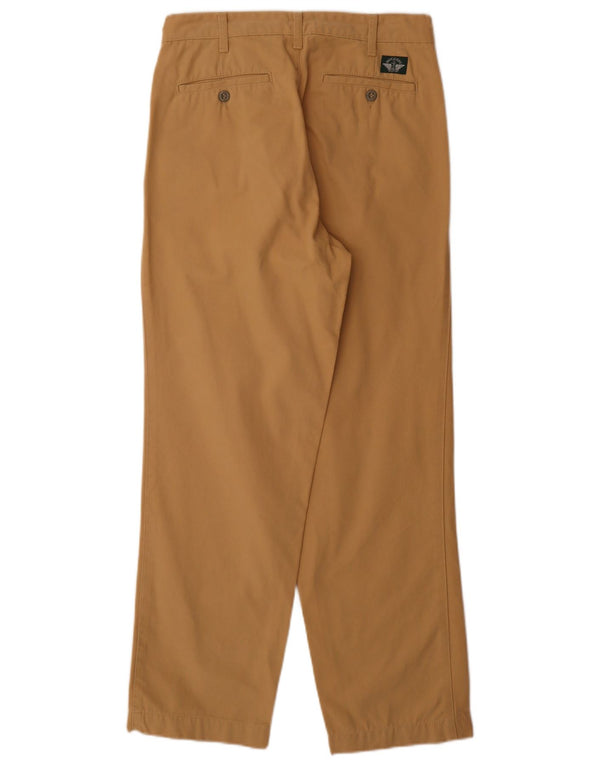 Dockers Mens Straight Chino Trousers W32 L30 Beige Cotton