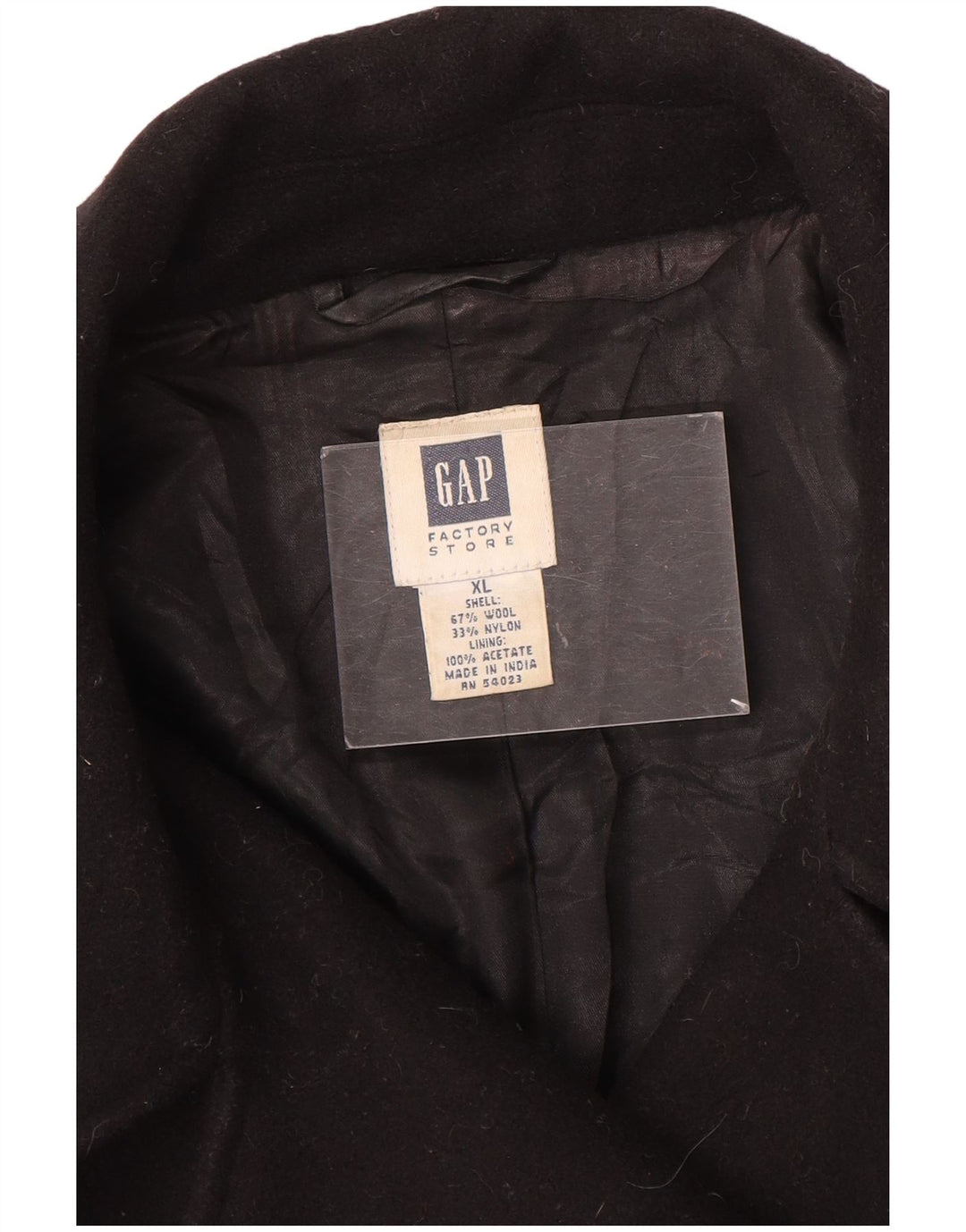 Gap Womens Pea Coat UK 18 XL Black Wool