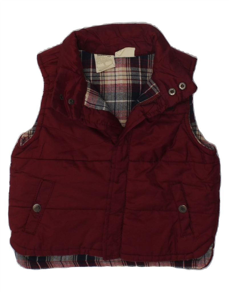 TIMBERLAND Baby Boys Padded Gilet 18-24 Months Burgundy Polyester | Vintage Timberland | Thrift | Second-Hand Timberland | Used Clothing | Messina Hembry 