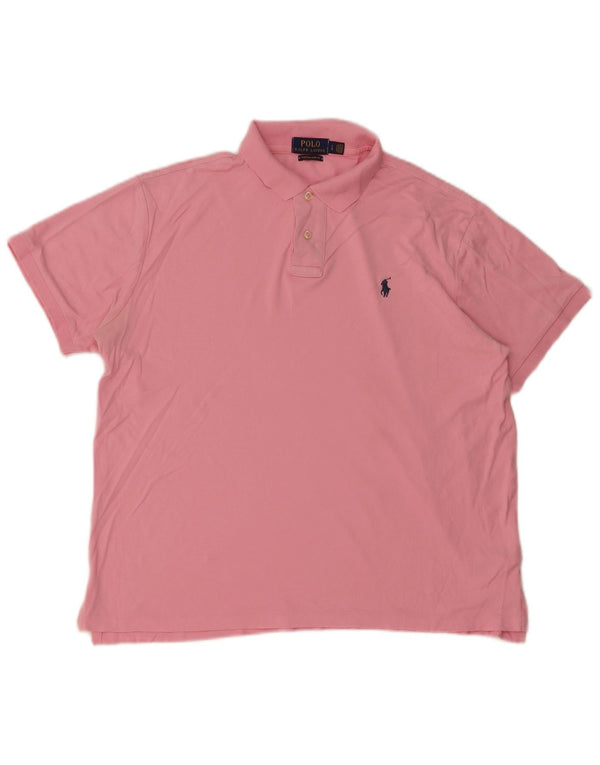 Polo Ralph Lauren Mens Custom Slim Fit Polo Shirt Large Pink