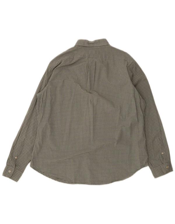 Ralph Lauren Mens Custom Fit Shirt XL Green Plaid Cotton