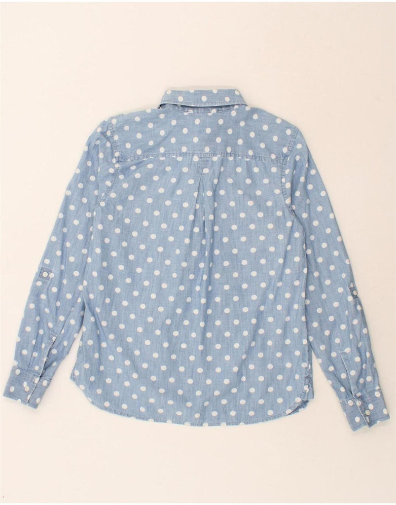 TOMMY HILFIGER Womens Pullover Shirt UK 10 Small Blue Polka Dot Cotton Vintage Tommy Hilfiger and Second-Hand Tommy Hilfiger from Messina Hembry 