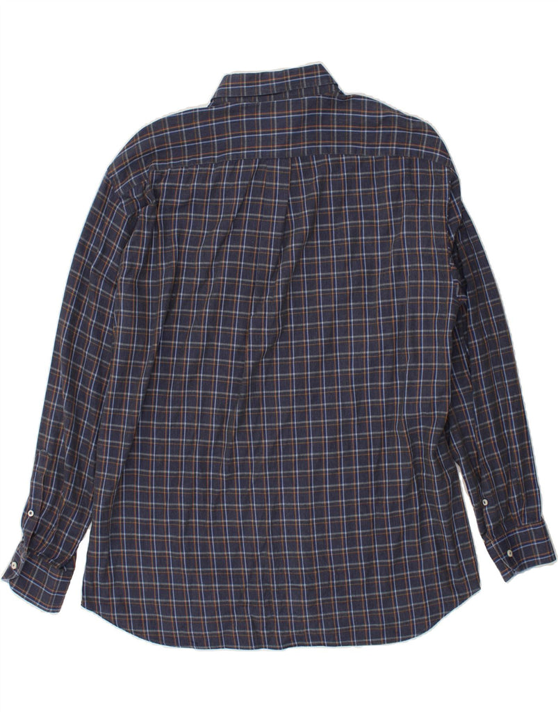 NAVIGARE Mens Shirt 2XL Navy Blue Check Cotton | Vintage Navigare | Thrift | Second-Hand Navigare | Used Clothing | Messina Hembry 