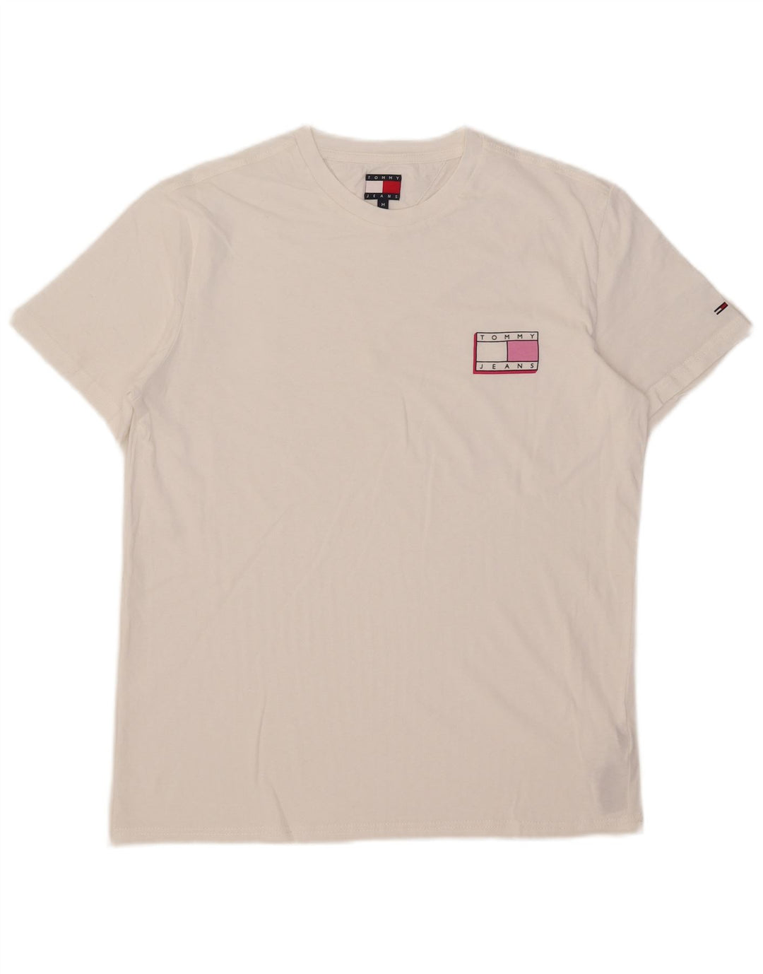 Tommy Hilfiger Mens T-Shirt Top Medium White Cotton