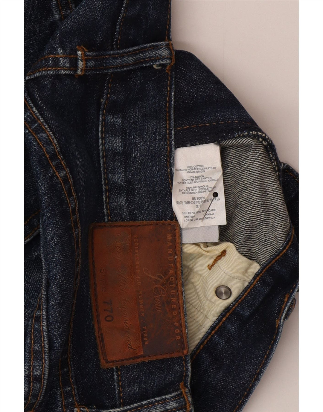 J. Crew Mens 770 Straight Jeans W29 L32 Navy Blue Cotton