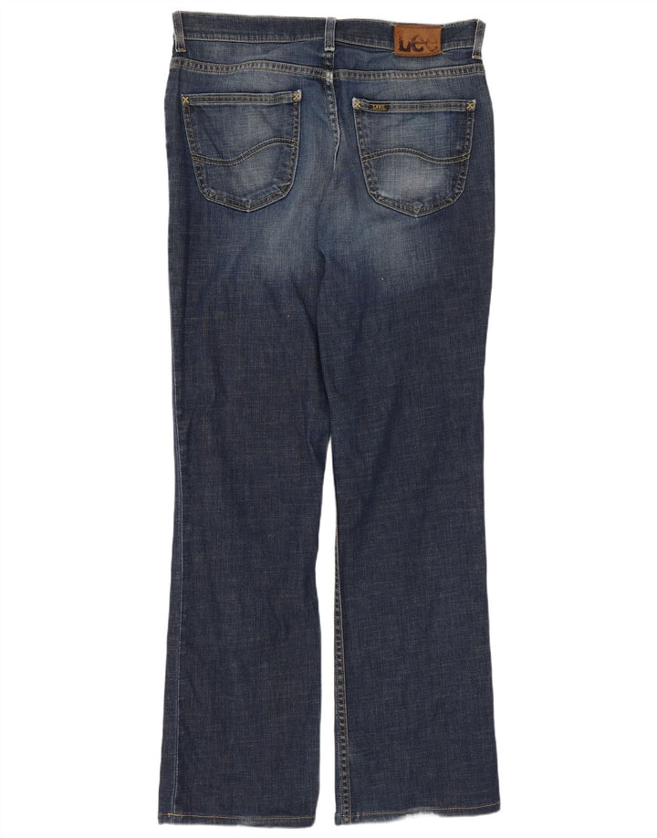 LEE Mens REED Straight Jeans W34 L31 Navy Blue Cotton