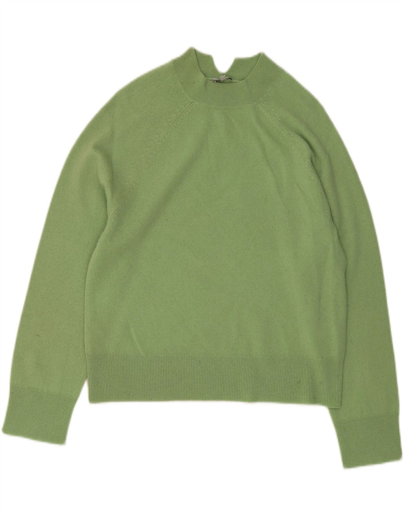 JIGSAW Womens Turtle Neck Jumper Sweater UK 14 Medium Green Wool Vintage Jigsaw and Second-Hand Jigsaw from Messina Hembry 