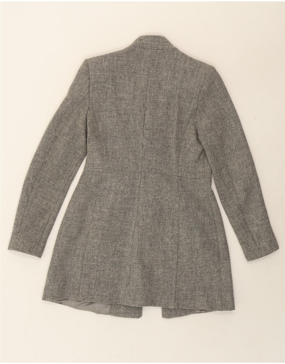 ZARA Womens Overcoat UK 10 Small Grey Wool Vintage Zara and Second-Hand Zara from Messina Hembry 
