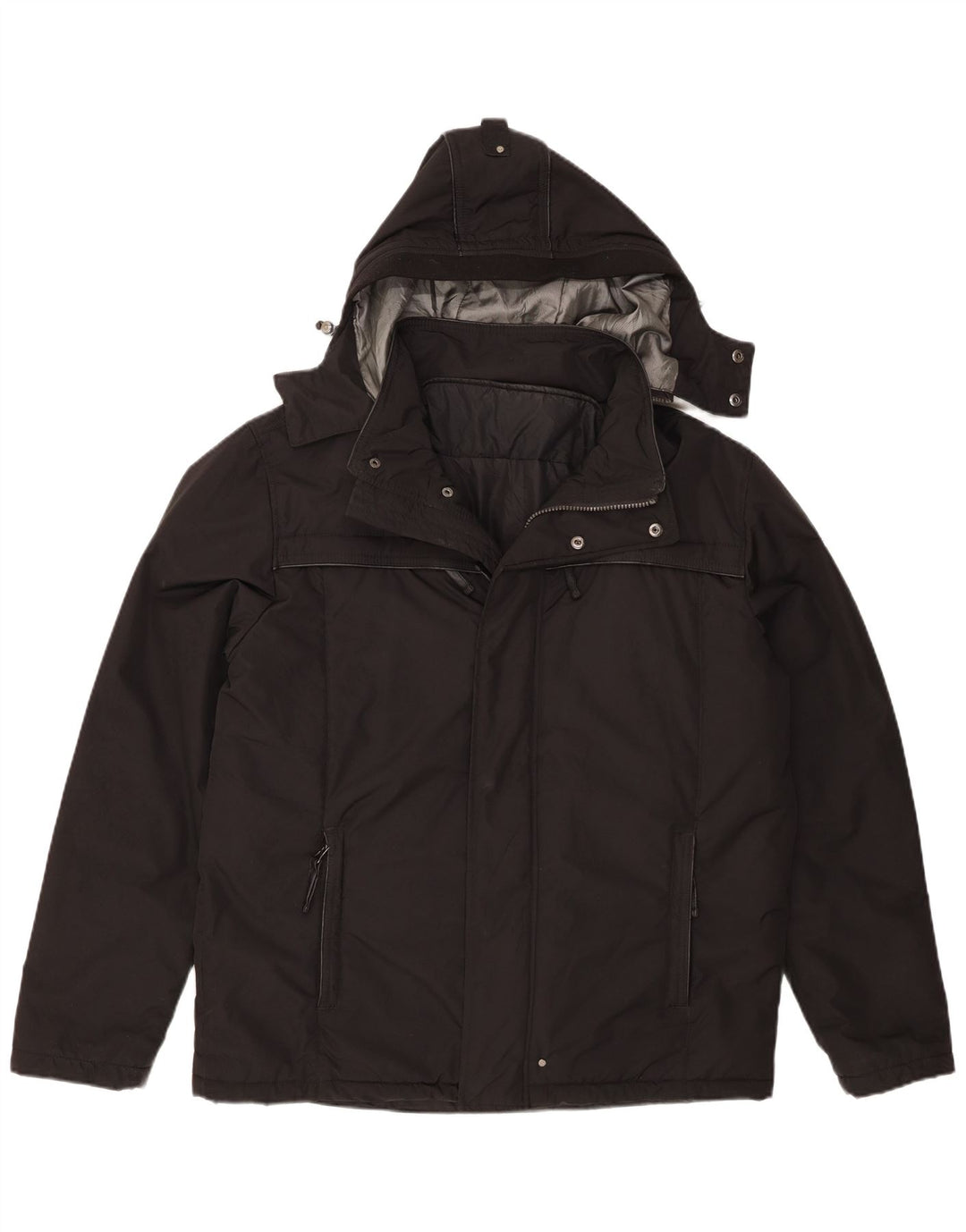 Ivy Oxford Mens Hooded Padded Jacket IT 52 XL Black Polyester