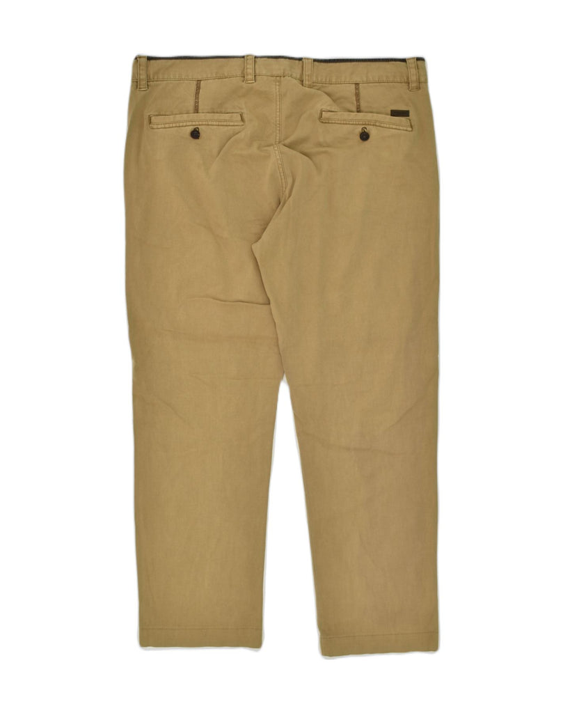 MASSIMO DUTTI Mens Straight Chino Trousers EU 46 XL W36 L28 Beige Cotton | Vintage Massimo Dutti | Thrift | Second-Hand Massimo Dutti | Used Clothing | Messina Hembry 