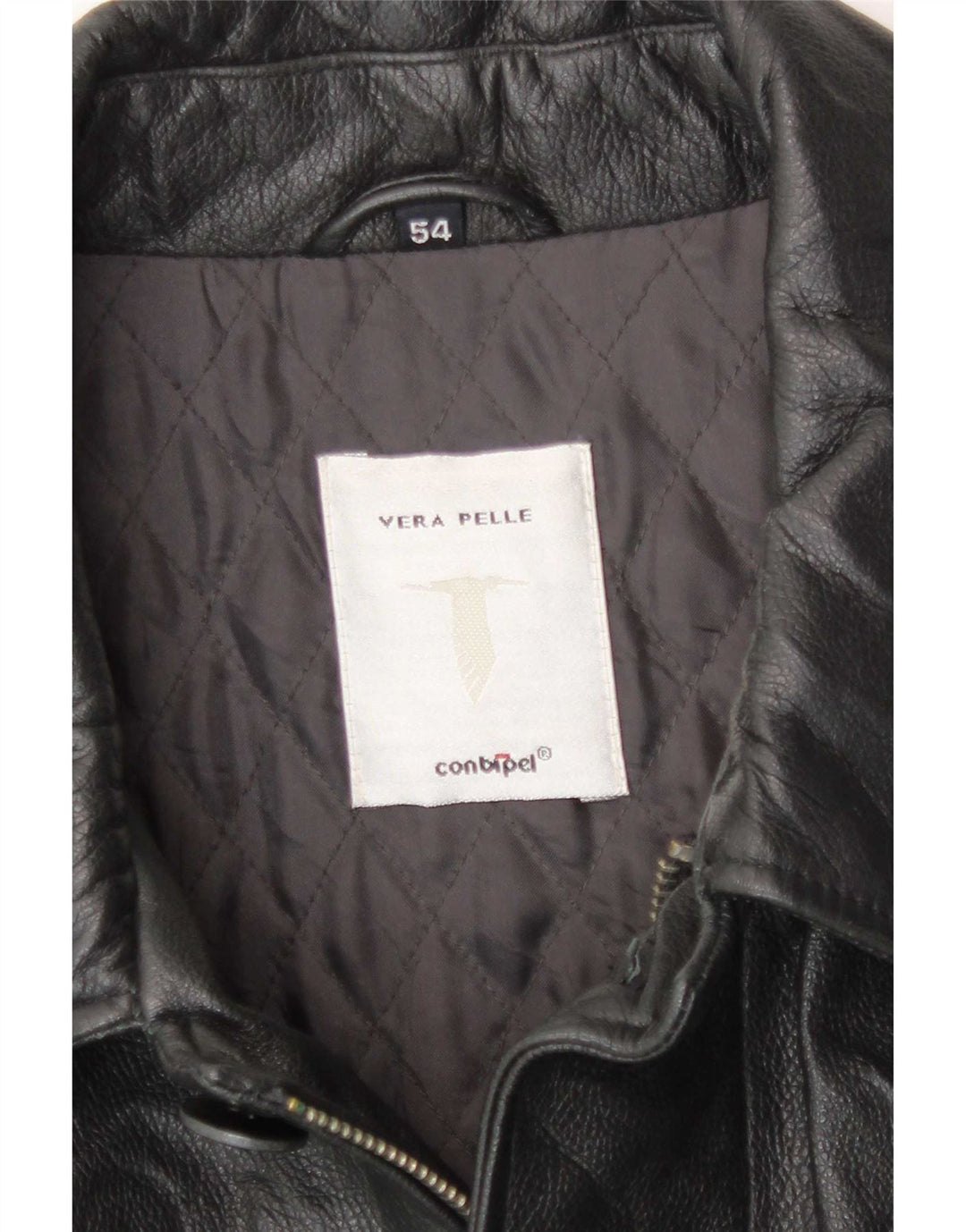 Conbipel Mens Leather Jacket IT 54 XL Black