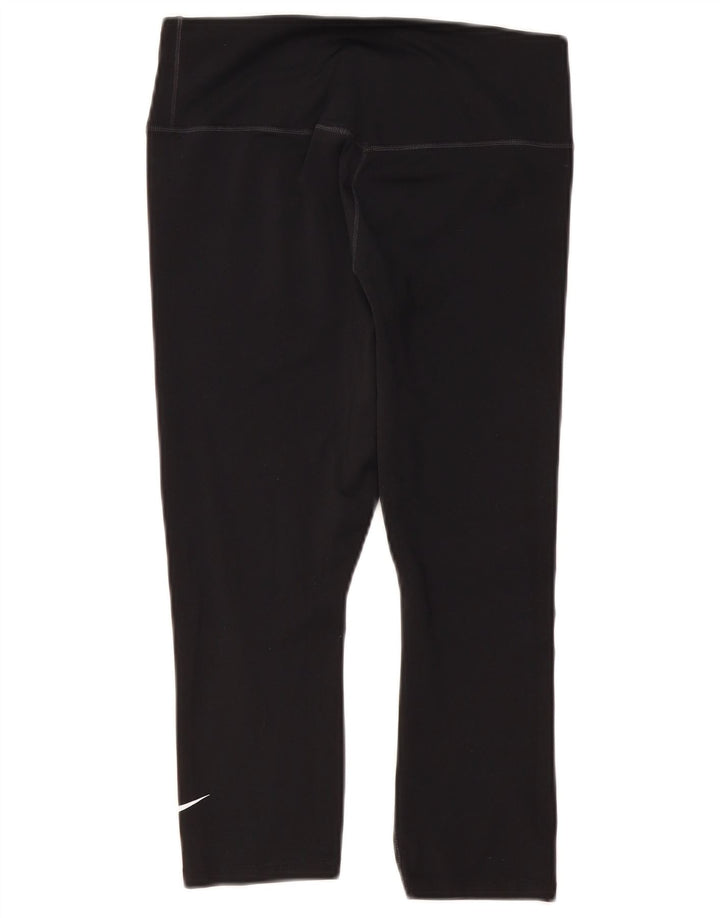 Nike Womens Dri Fit Capri Leggings UK 12 Medium Black