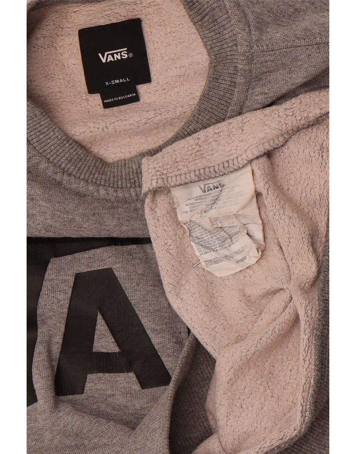 Vans Mens Graphic Sweatshirt Jumper XS Grey Cotton