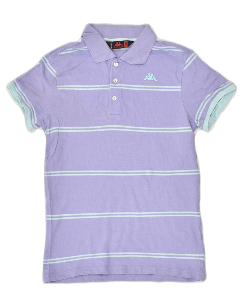 KAPPA Mens Polo Shirt Medium Purple Striped Cotton | Vintage Kappa | Thrift | Second-Hand Kappa | Used Clothing | Messina Hembry 