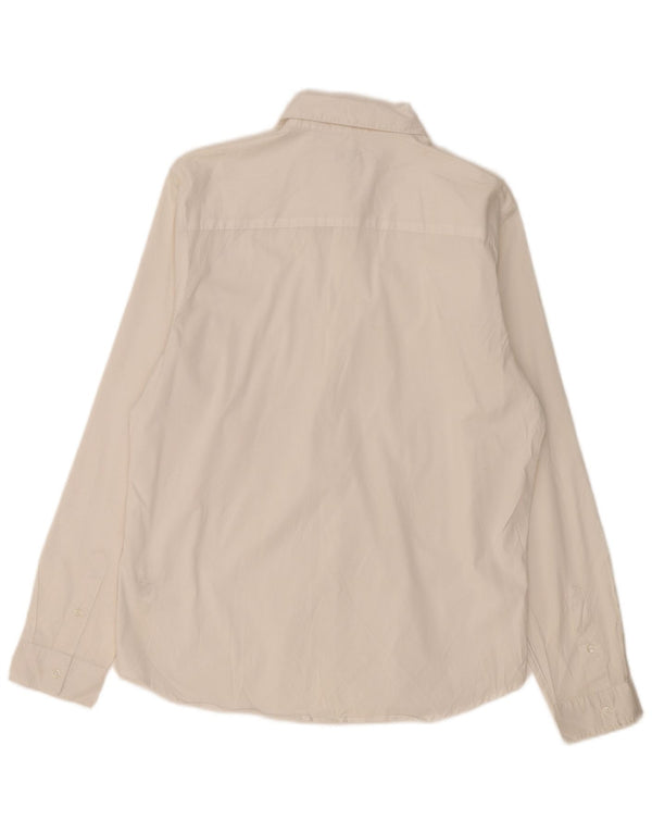 M&Co Mens Shirt Medium White Cotton
