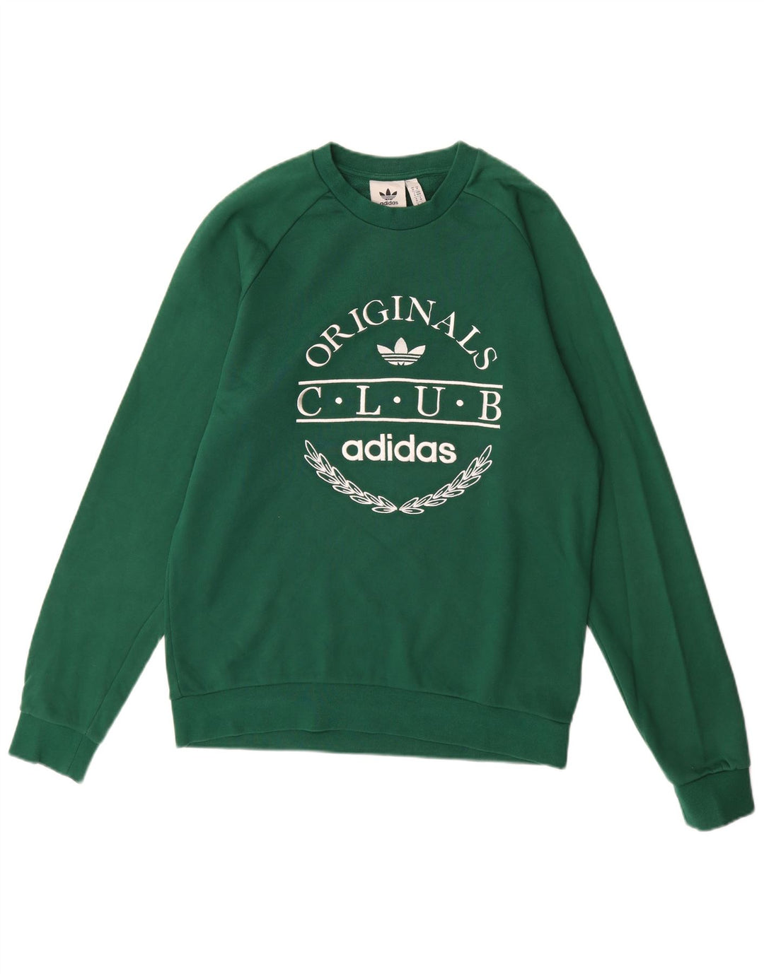 Adidas Mens Graphic Sweatshirt Jumper Medium Green Cotton
