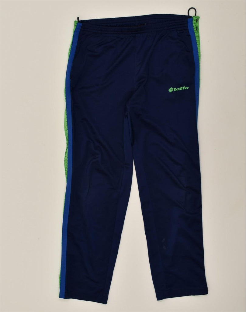 LOTTO Mens Tracksuit Trousers 2XL Navy Blue | Vintage Lotto | Thrift | Second-Hand Lotto | Used Clothing | Messina Hembry 