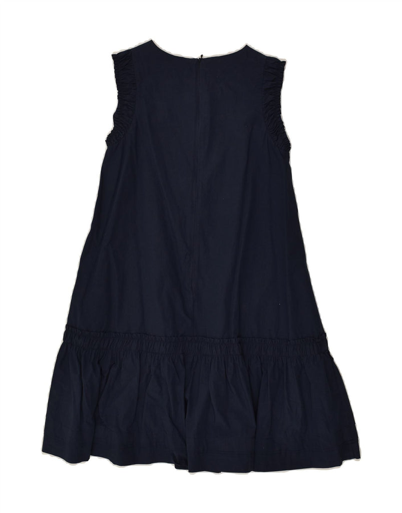 MONCLER Girls Sleeveless A-Line Dress 11-12 Years Navy Blue Cotton | Vintage Moncler | Thrift | Second-Hand Moncler | Used Clothing | Messina Hembry 