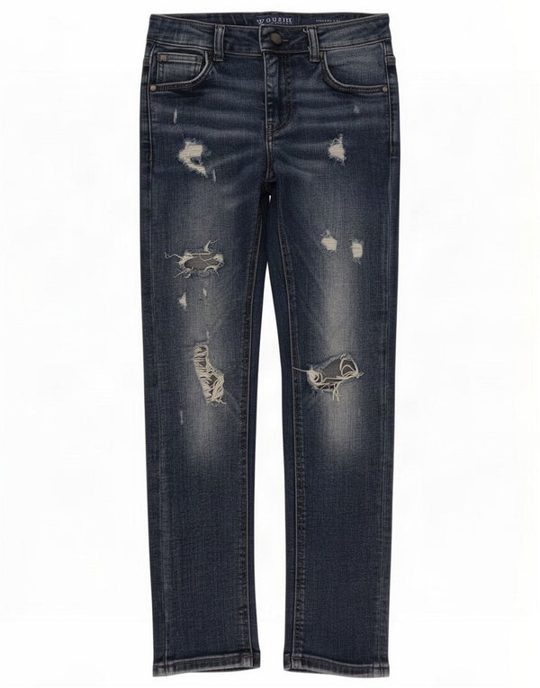 Guess Boys Distressed Skinny Jeans 7-8 Years W24 L25 Blue Cotton