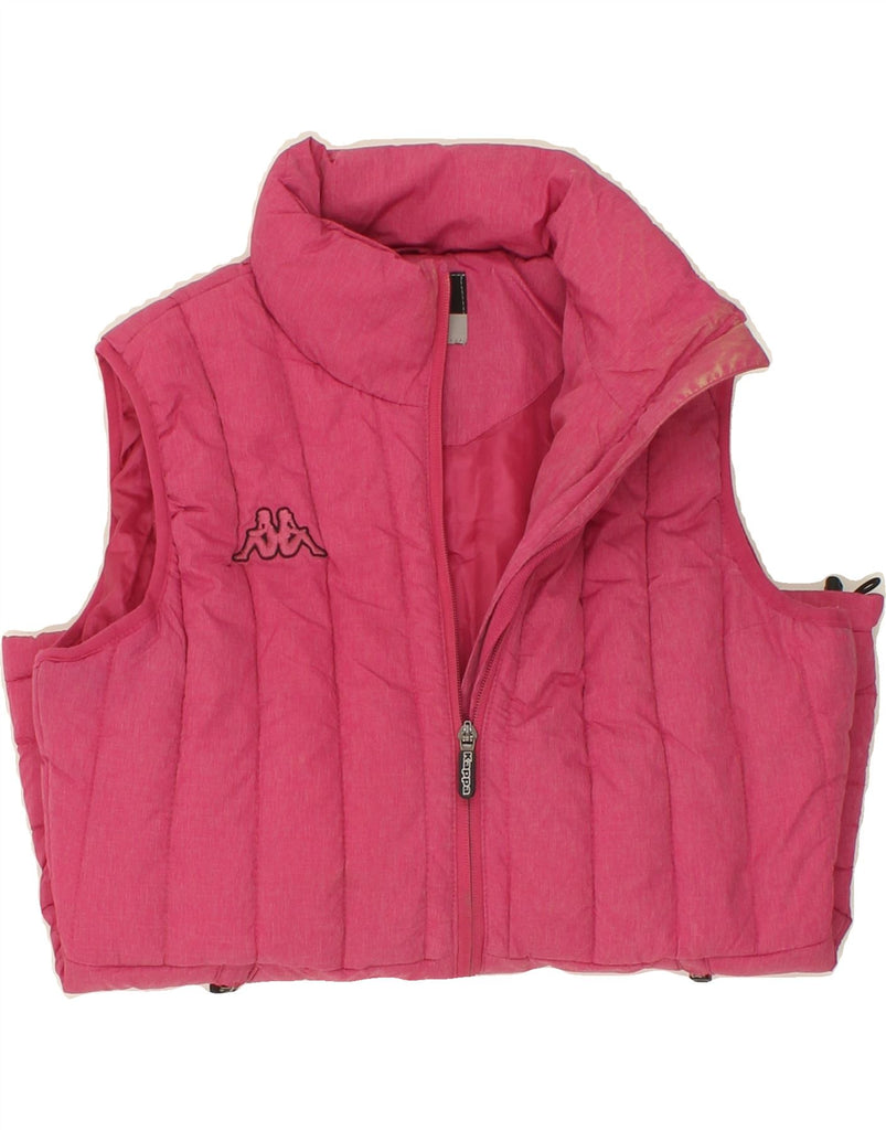 KAPPA Womens Padded Gilet UK 12 Medium Pink Nylon | Vintage Kappa | Thrift | Second-Hand Kappa | Used Clothing | Messina Hembry 