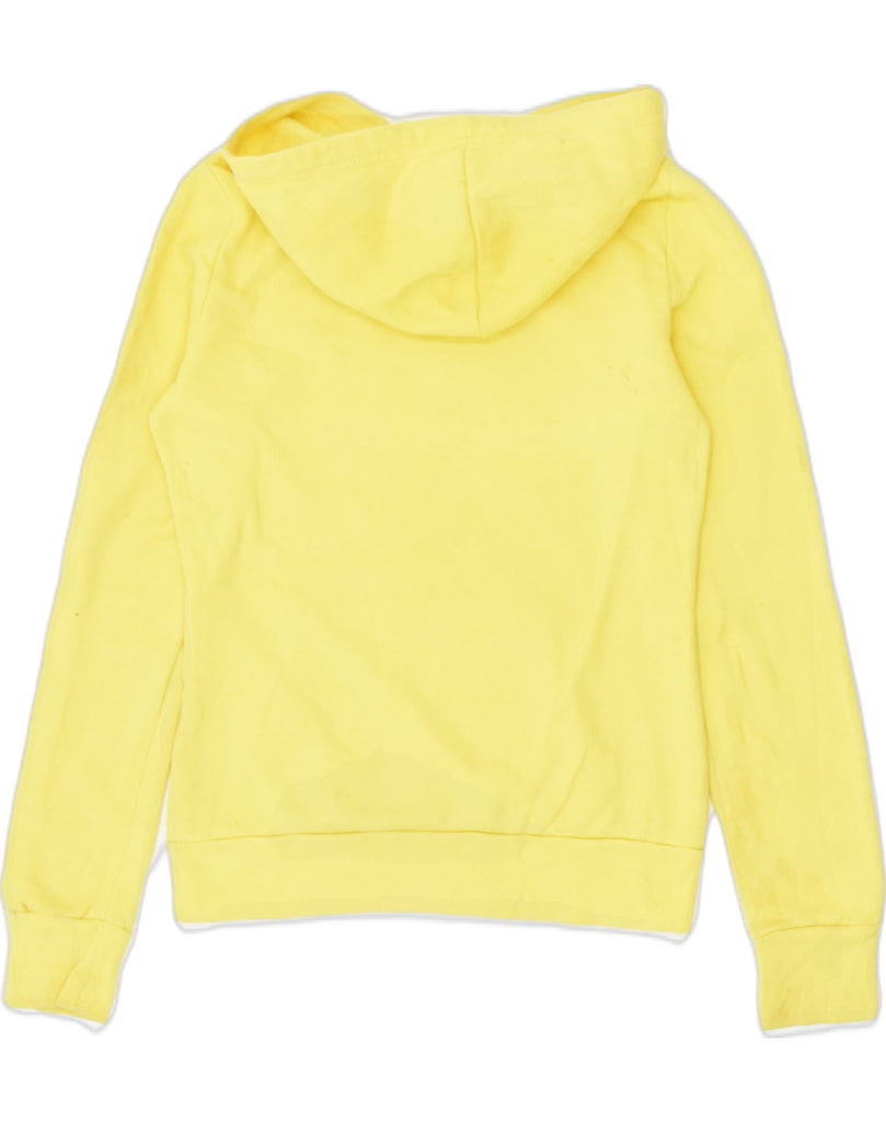 AEROPOSTALE Womens Graphic Hoodie Jumper UK 10 Small Yellow Cotton | Vintage Aeropostale | Thrift | Second-Hand Aeropostale | Used Clothing | Messina Hembry 