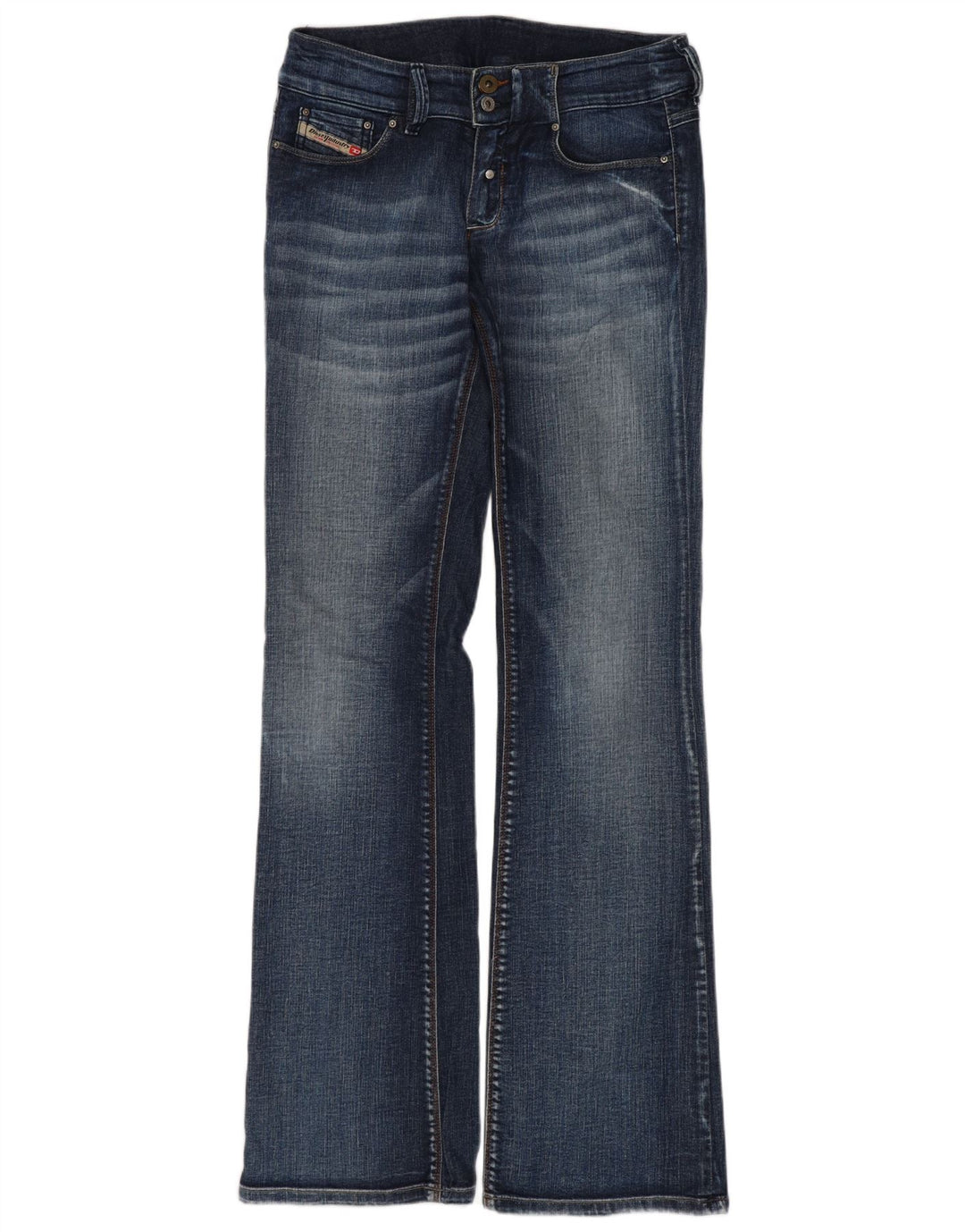 Diesel Womens Flared Jeans W28 L32 Blue Cotton