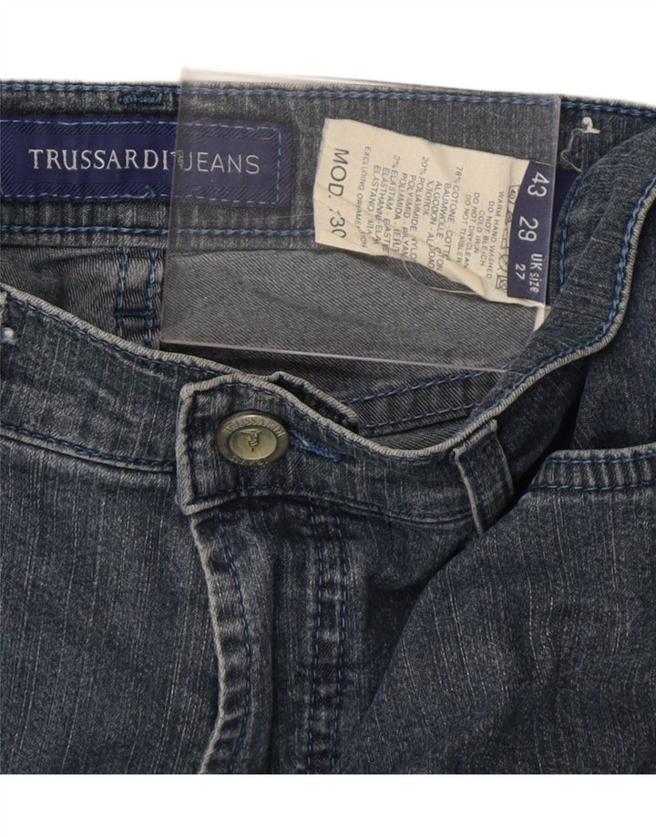 TRUSSARDI Womens Straight Jeans W27 L29  Blue Cotton