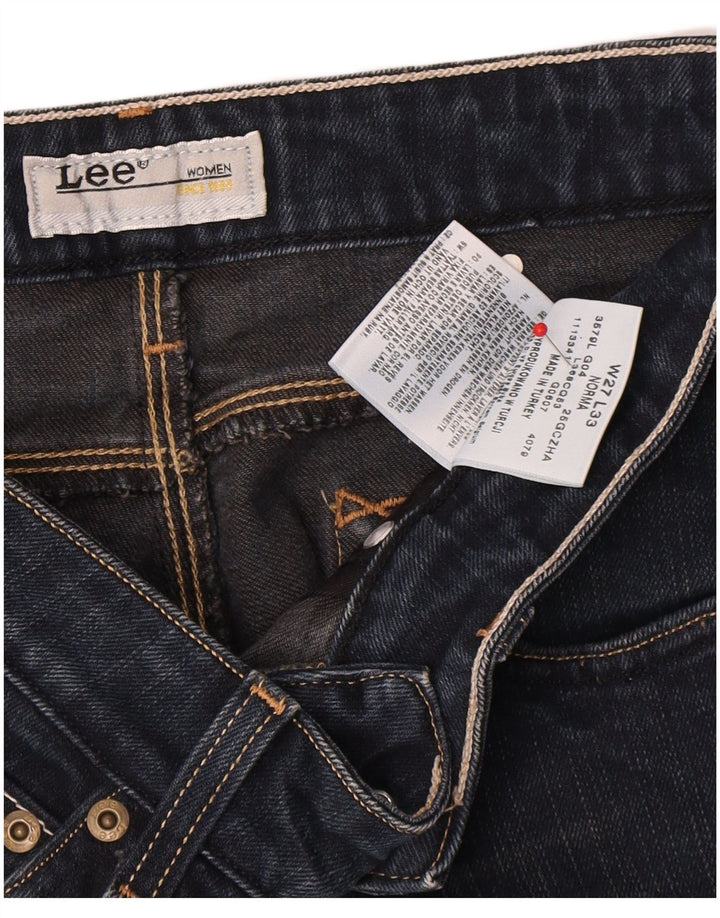 Lee Womens Norma Slim Jeans W27 L33 Navy Blue Cotton