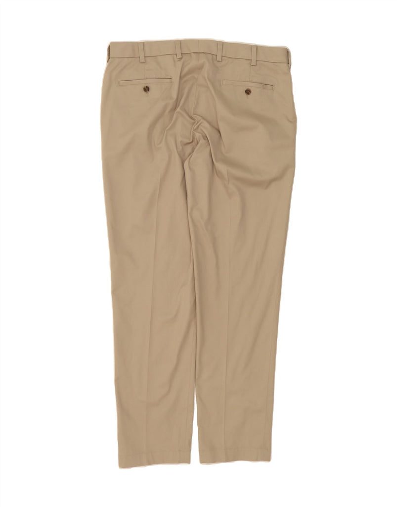 BROOKS BROTHERS Mens Milano Straight Chino Trousers W37 L32 Beige Cotton Vintage Brooks Brothers and Second-Hand Brooks Brothers from Messina Hembry 
