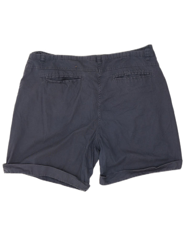 Mountain Warehouse Womens Casual Shorts UK 14 Large W32 Navy Blue Cotton