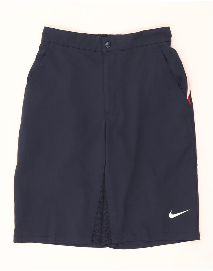 Nike Womens Dri Fit Chino Shorts XS W25 Navy Blue Polyester