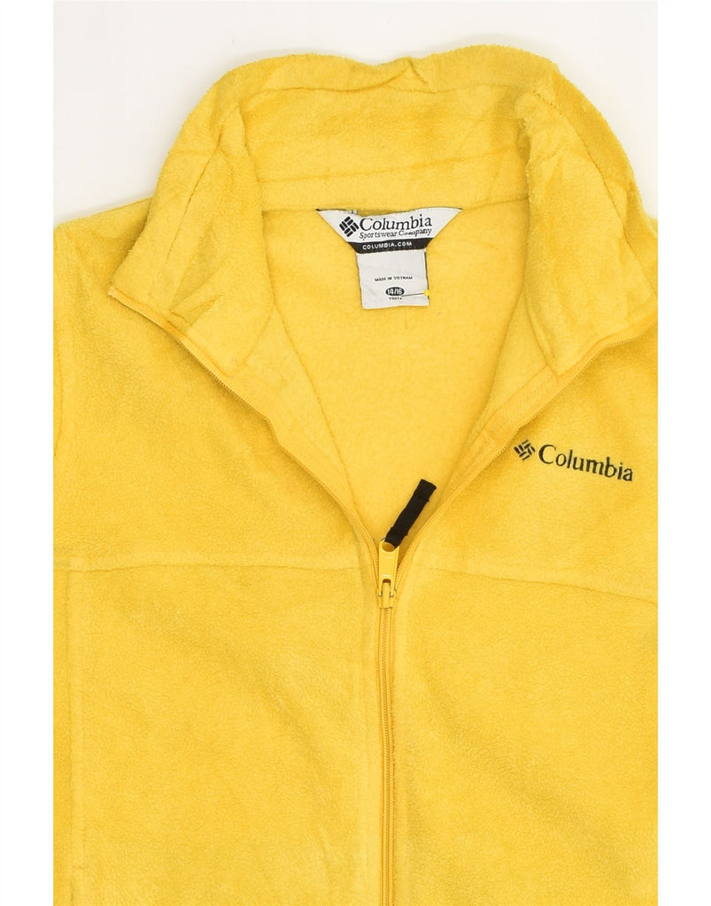 COLUMBIA Girls Fleece Jacket 14-15 Years Yellow Polyester | Vintage Columbia | Thrift | Second-Hand Columbia | Used Clothing | Messina Hembry 