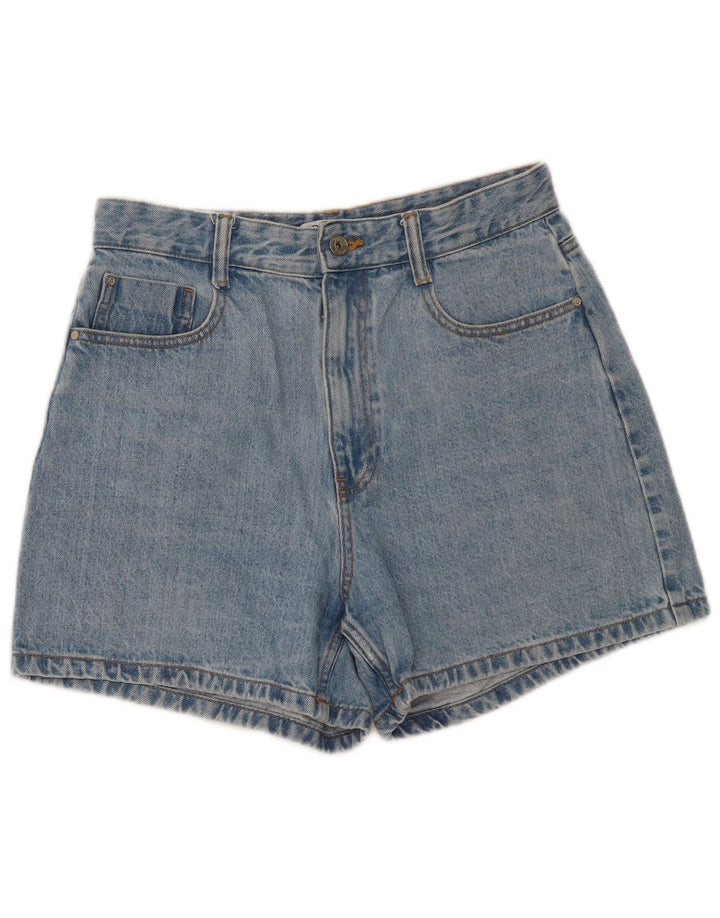 Zara Womens High Waist Denim Shorts EU 40 Medium W30 Blue