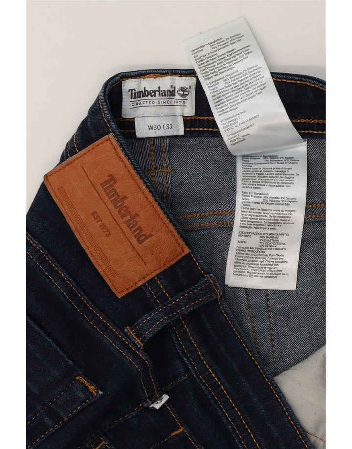Timberland Mens Slim Jeans W30 L32 Navy Blue Cotton
