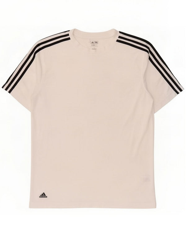 Adidas Mens Climalite T-Shirt Top Large White Polyester
