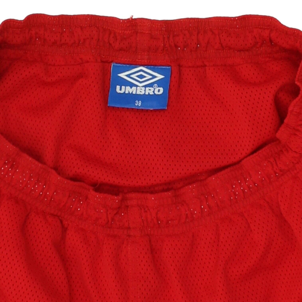 Umbro Pro Training Mens Red Polyester Mesh Shorts | Vintage 90s Sportswear VTG | Vintage Messina Hembry | Thrift | Second-Hand Messina Hembry | Used Clothing | Messina Hembry 