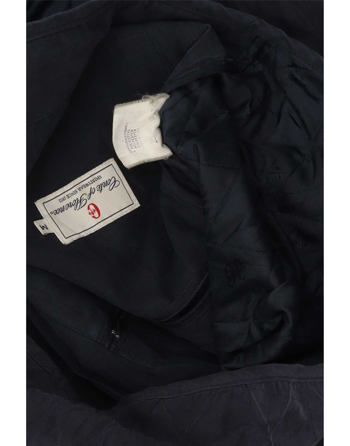 Conte of Florence Mens Quilted Gilet UK 38 Medium Navy Blue Polyester